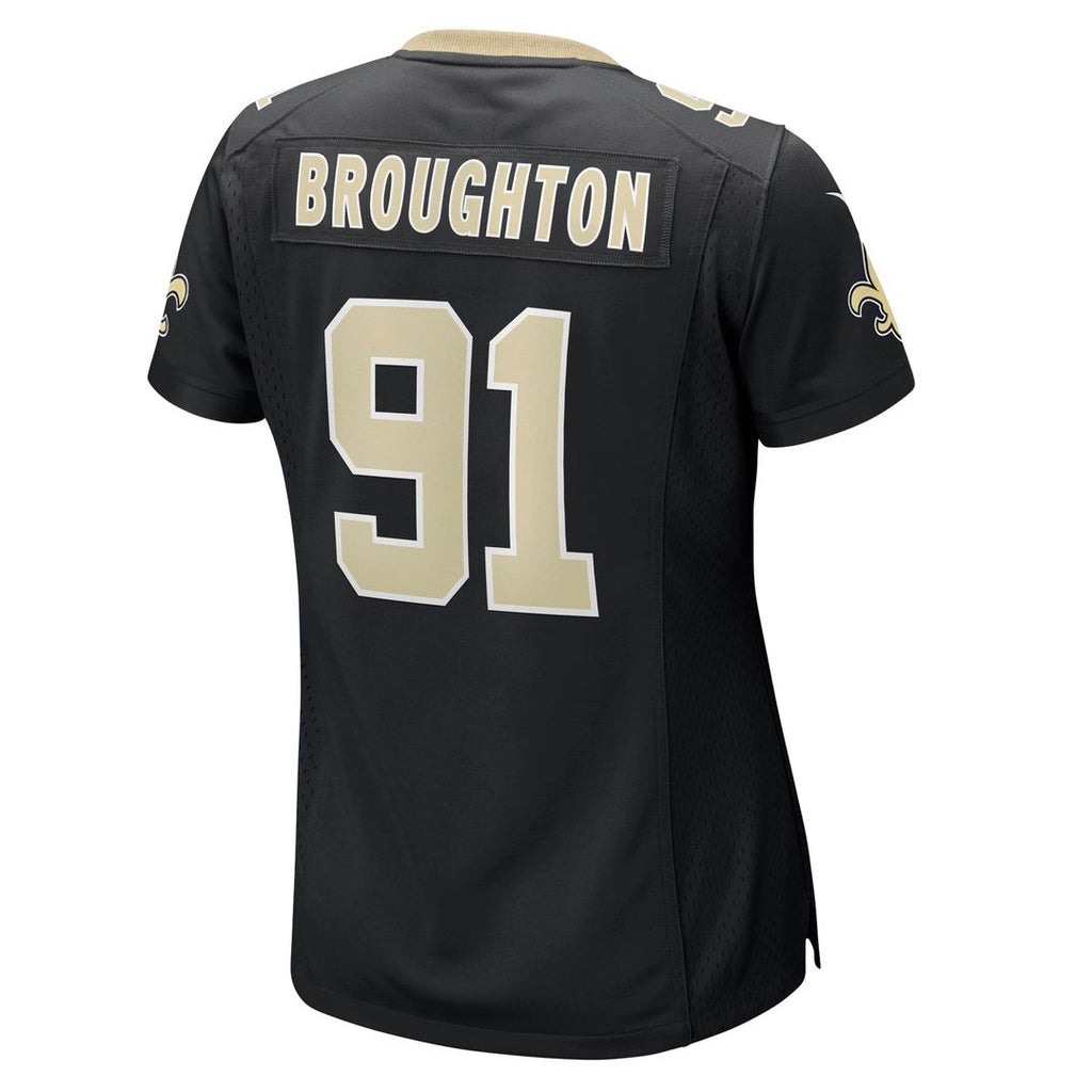 Vernon Broughton New Orleans Saints Women's Team Jersey - Black