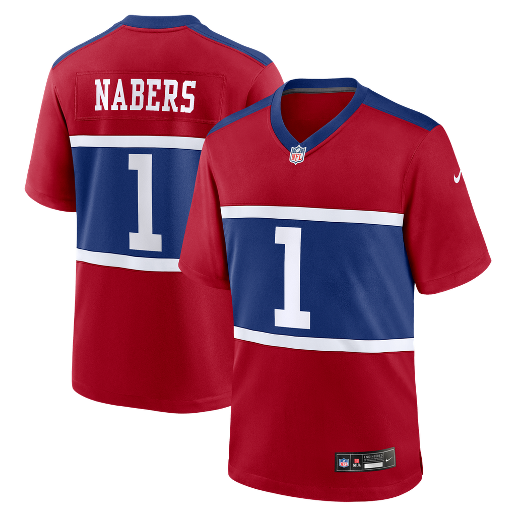 Malik Nabers New York Giants Alternate Jersey - Century Red