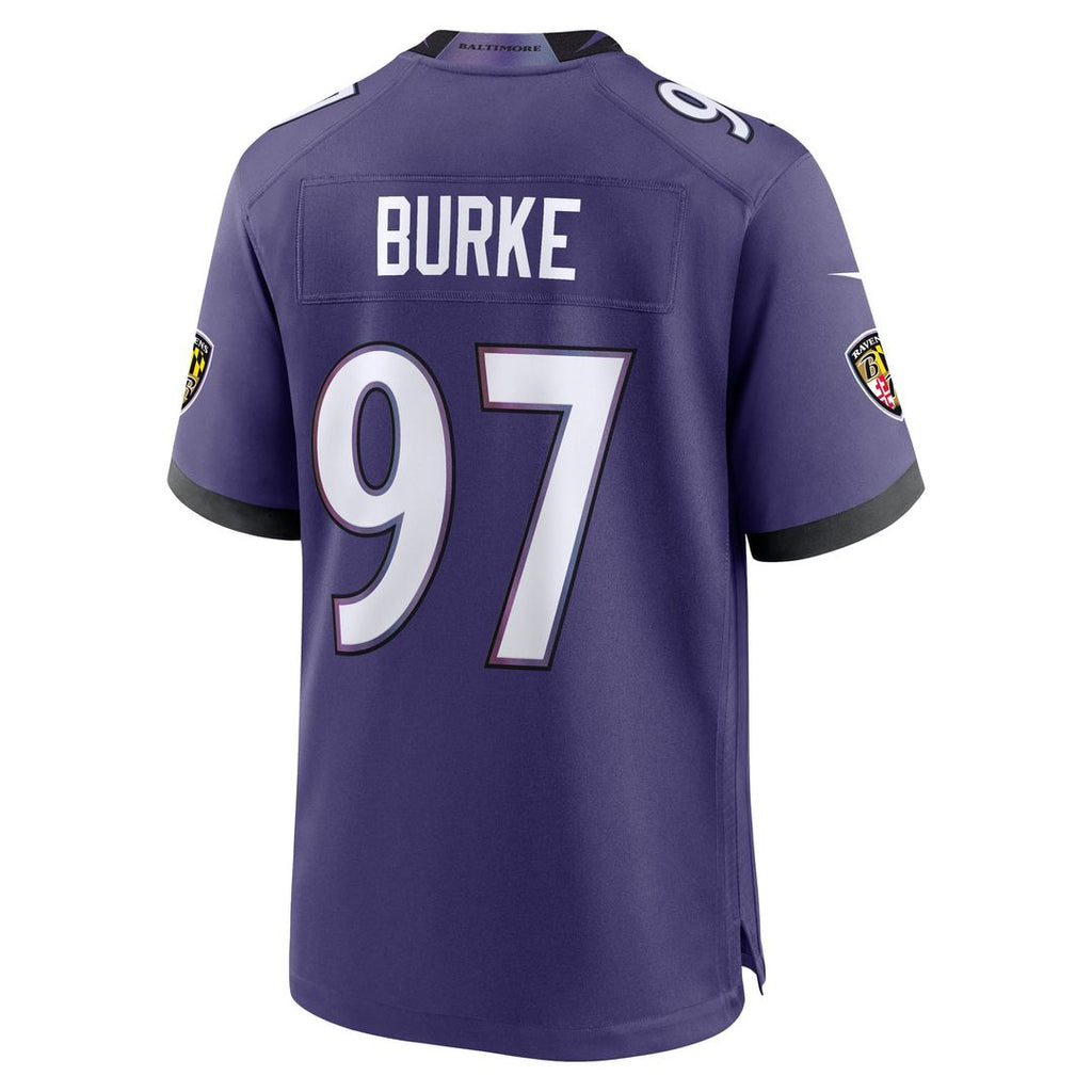 Ethan Burke Baltimore Ravens Team Jersey - Purple