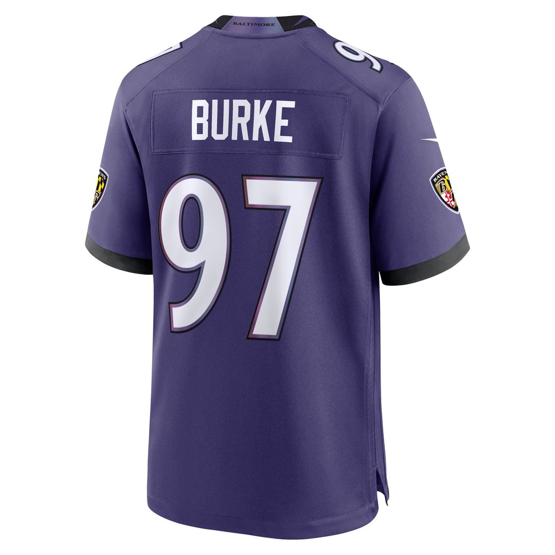 Ethan Burke Baltimore Ravens Team Jersey - Purple