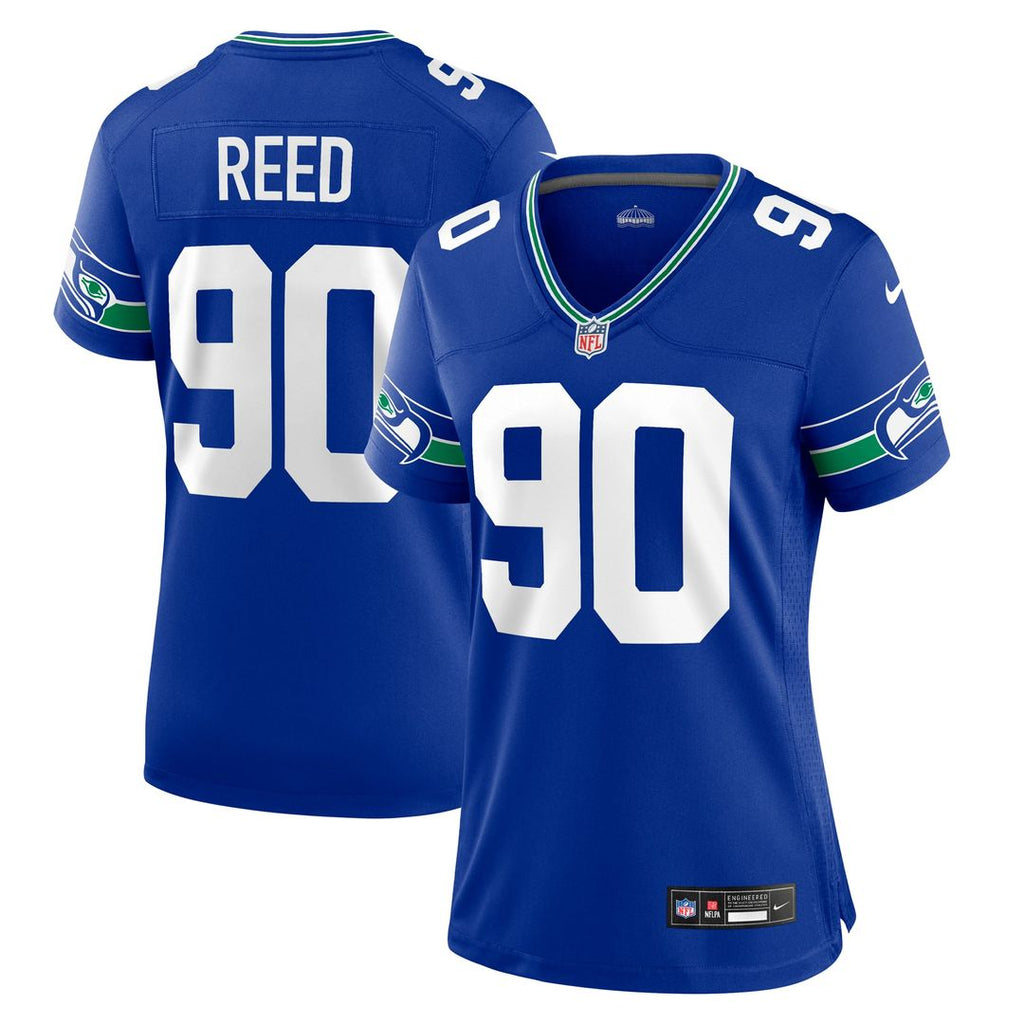 Jarran Reed Seattle Seahawks Women's Team Jersey - College Navy
