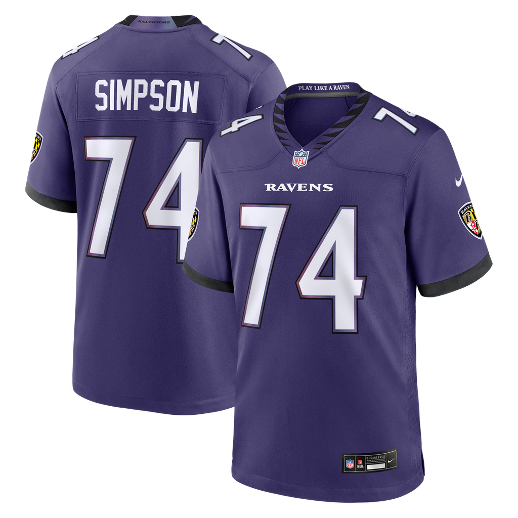 John Simpson Baltimore Ravens Team Jersey - Purple