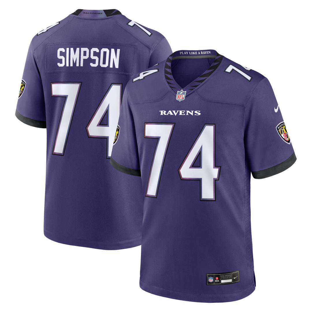 John Simpson Baltimore Ravens Team Jersey - Purple