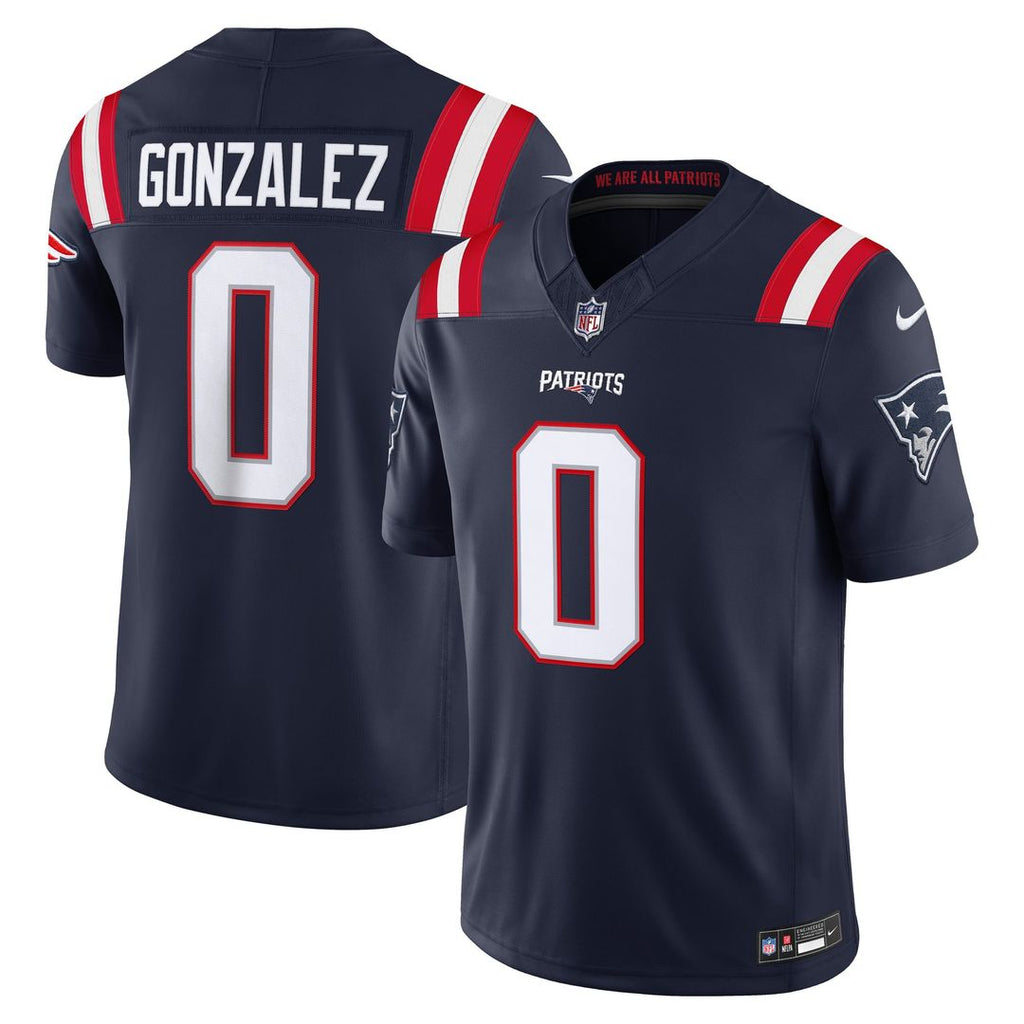 Christian Gonzalez New England Patriots Alternate Stitched Jersey - Red