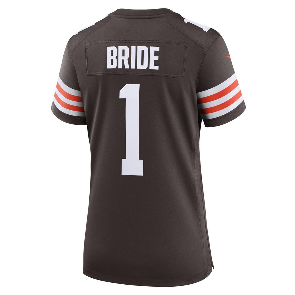 Number 1 Bride Cleveland Browns Women's Jersey - Brown