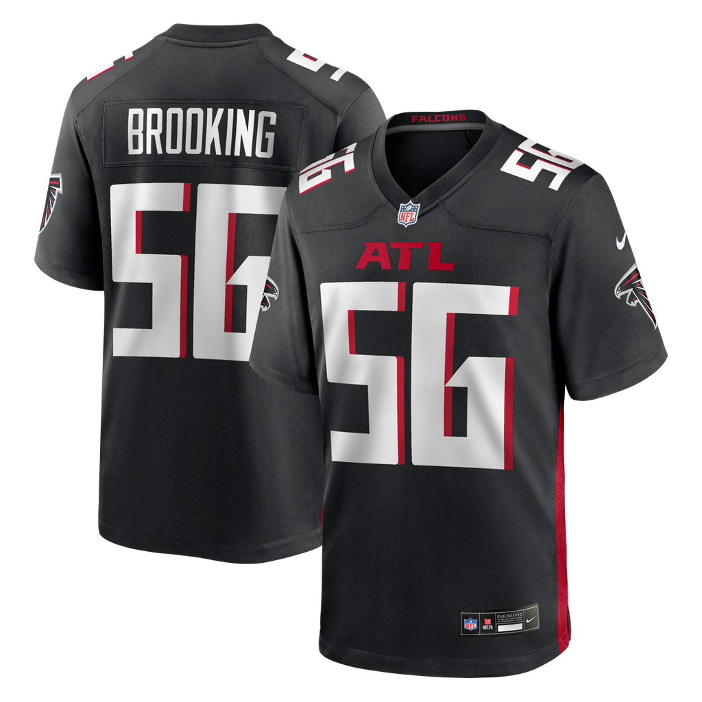 Keith Brooking Atlanta Falcons Game Retired Player Jersey - Black