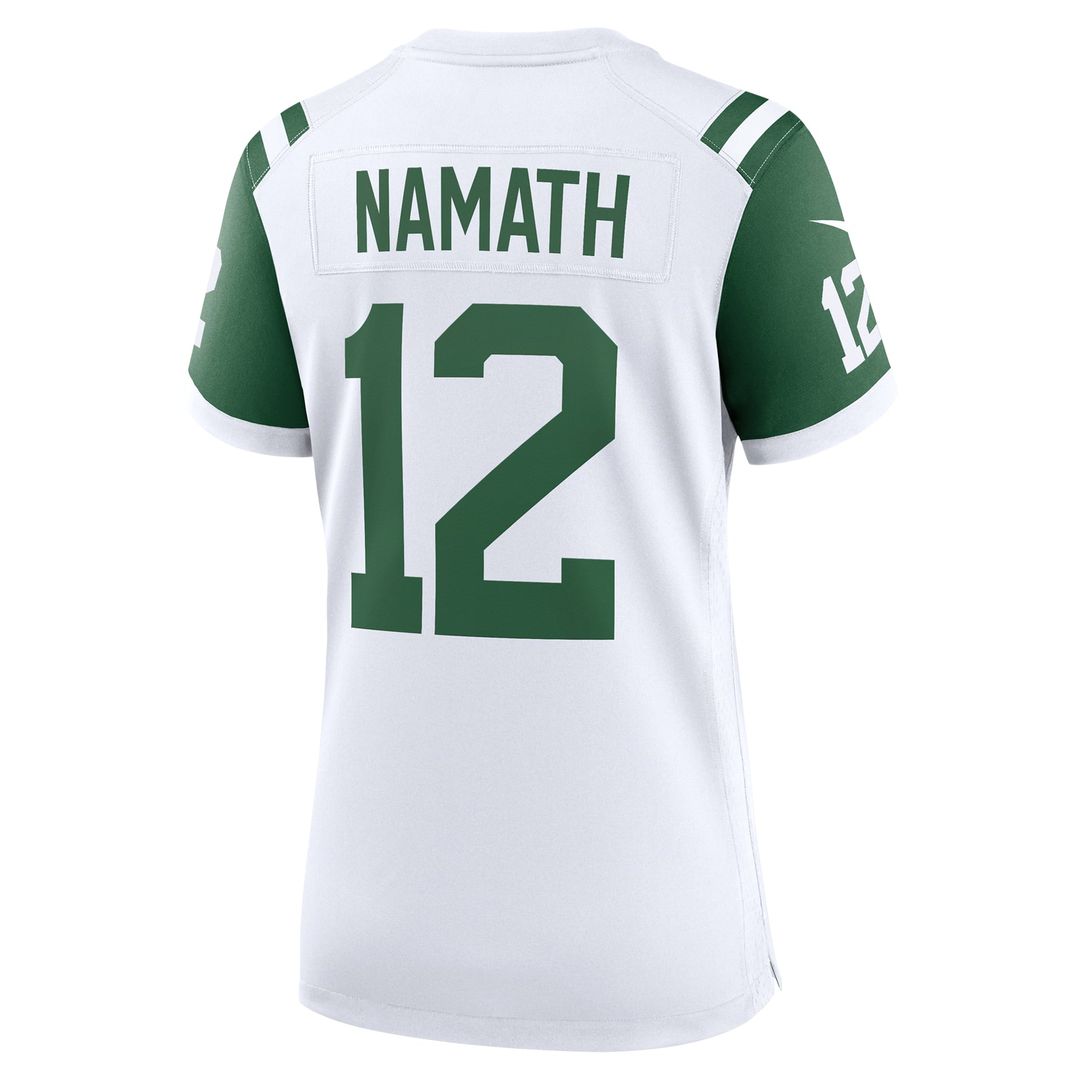 Joe Namath New York Jets Women's Classic Alternate Retired Player Jersey - White