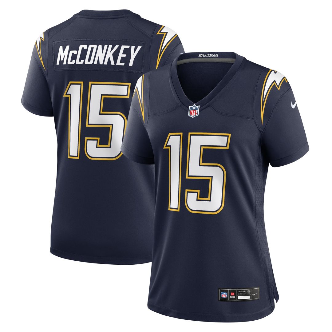 Ladd McConkey Los Angeles Chargers Women's Alternate Super Chargers Jersey - Navy