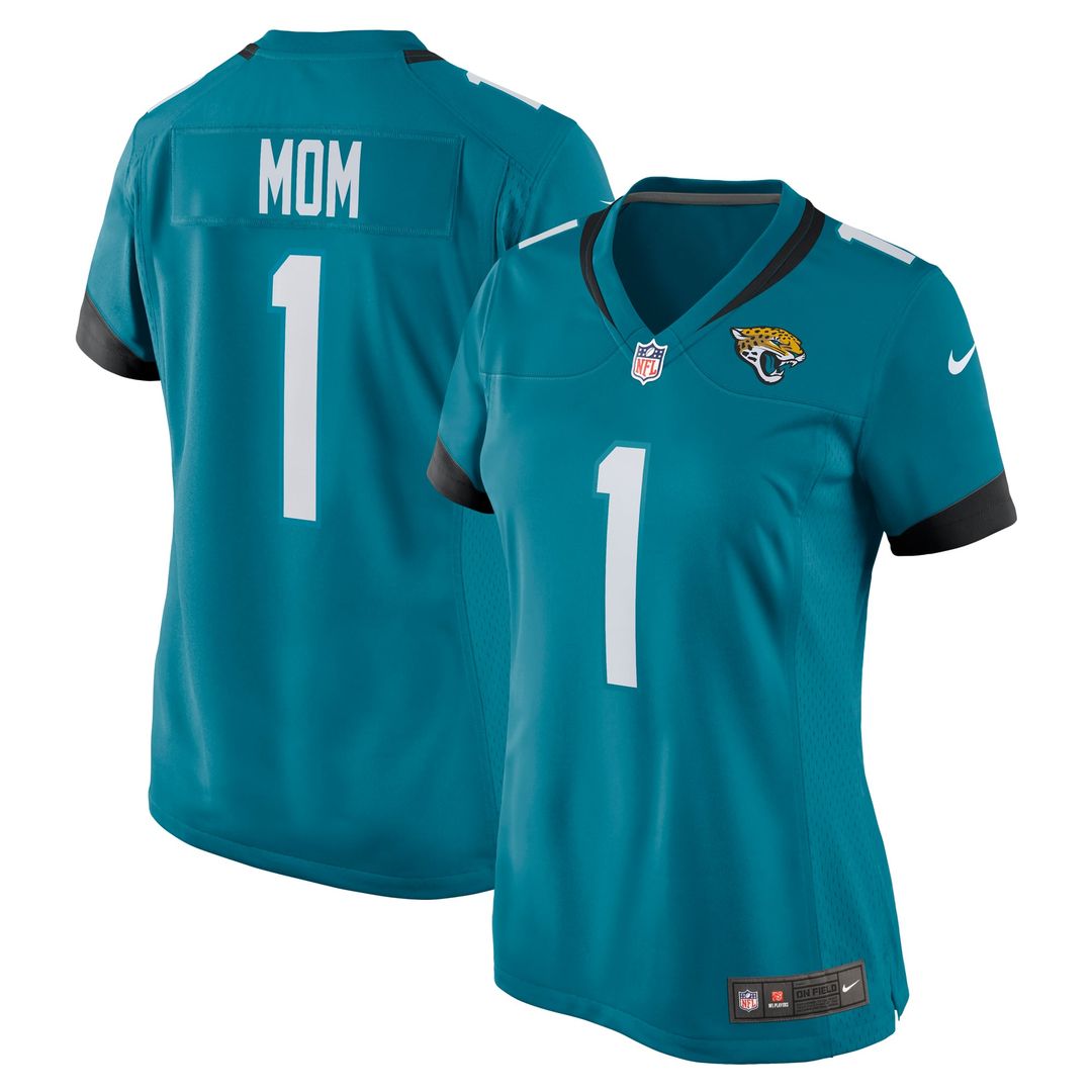 Number 1 Mom Jacksonville Jaguars Women's Jersey - Teal