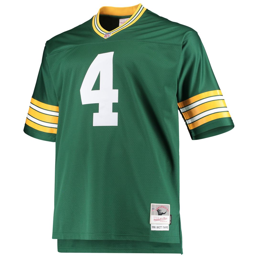 Brett Favre Green Bay Packers Big & Tall 1996 Retired Player Jersey - Green