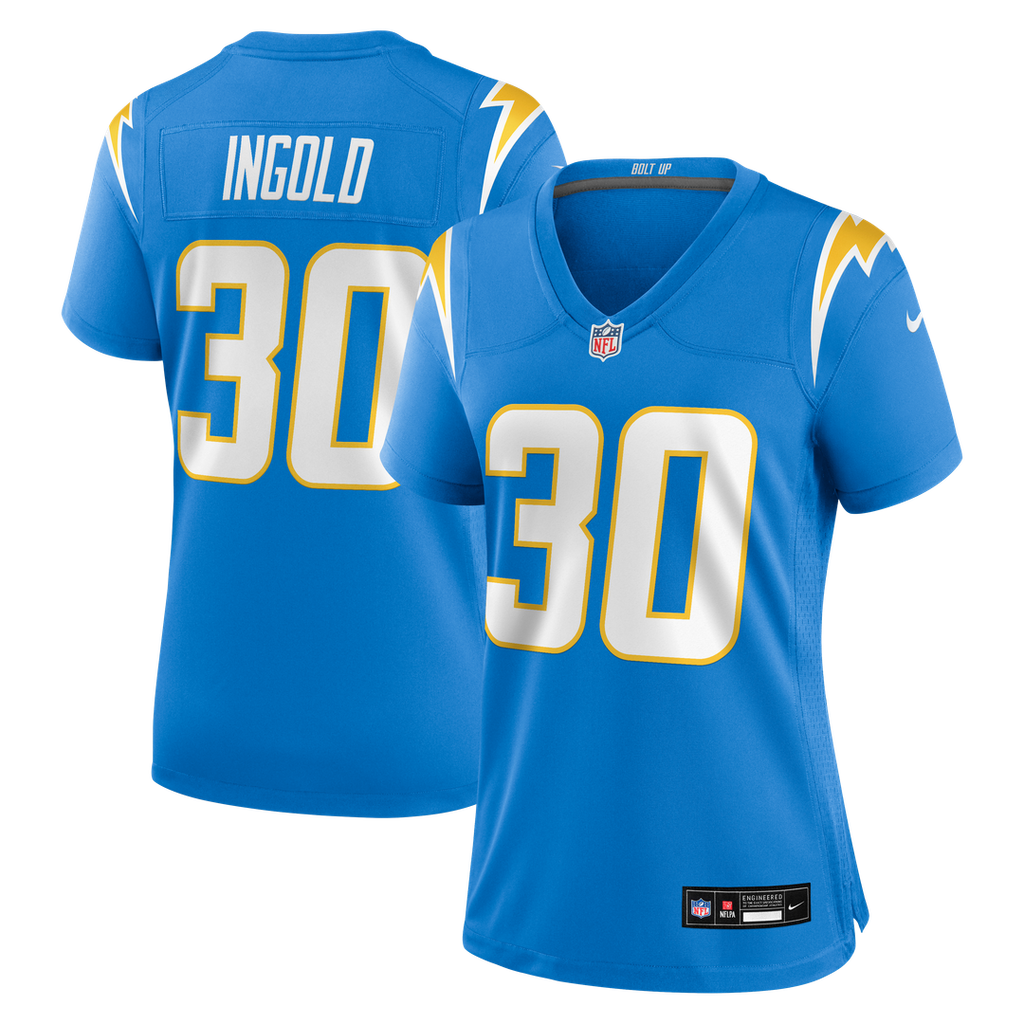 Alec Ingold Los Angeles Chargers Women's Team Jersey - Powder Blue