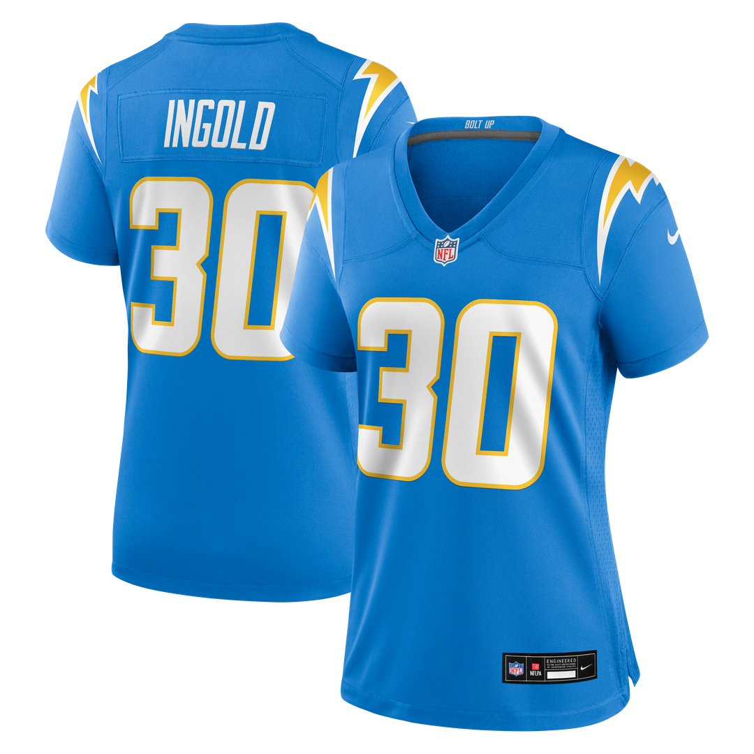 Alec Ingold Los Angeles Chargers Women's Team Jersey - Powder Blue