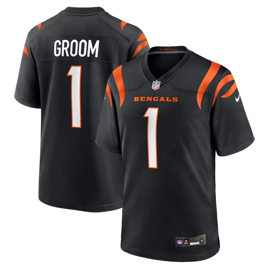 Number 1 Groom Cincinnati Bengals Jersey - Black