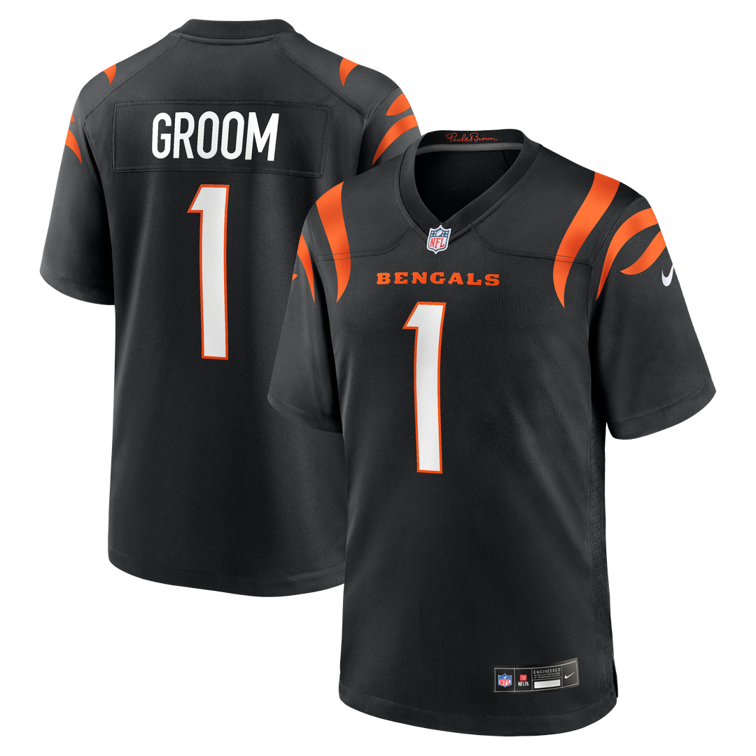 Number 1 Groom Cincinnati Bengals Jersey - Black