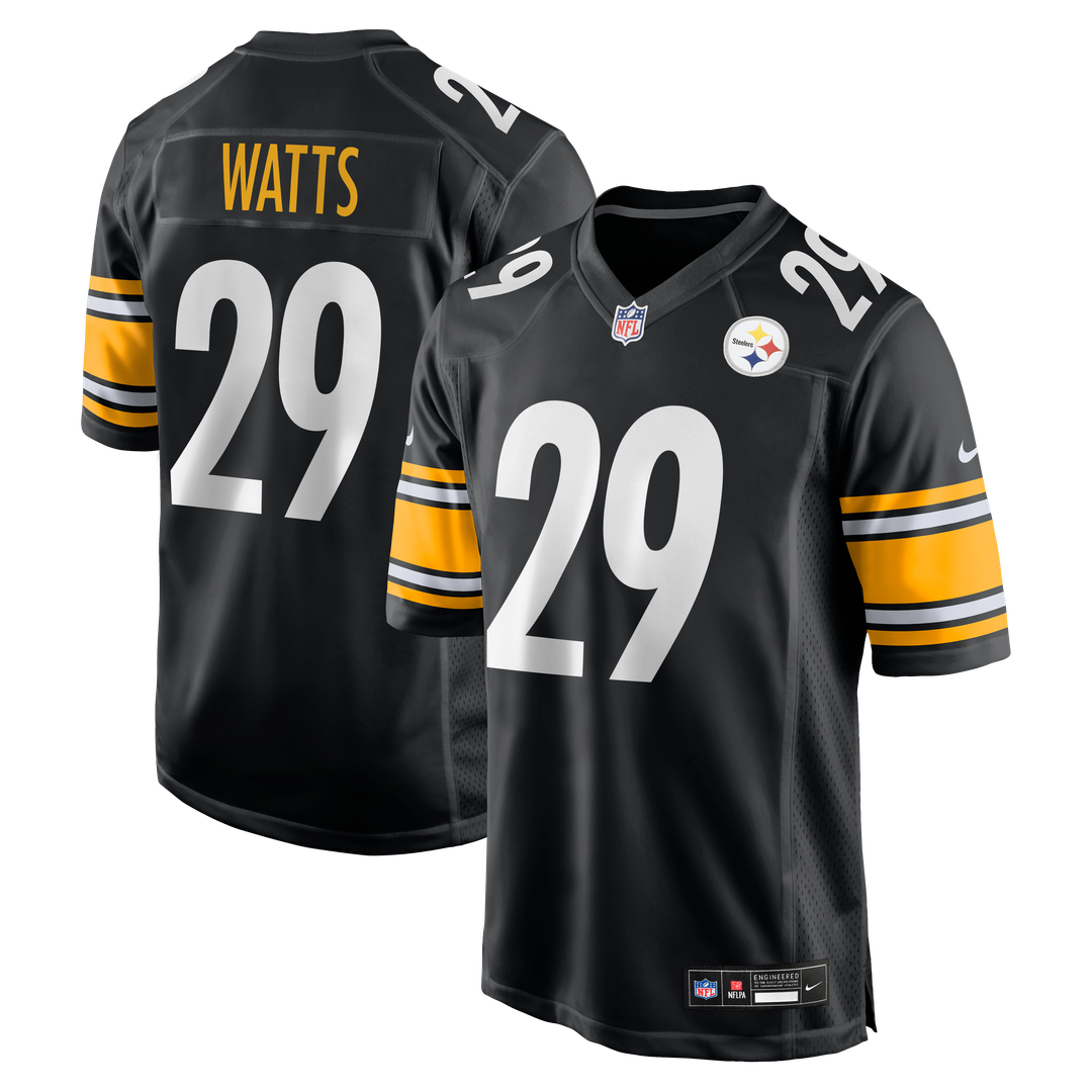 Ryan Watts Pittsburgh Steelers Jersey - Black