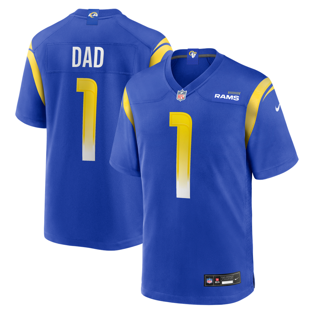 Number 1 Dad Los Angeles Rams Jersey - Royal