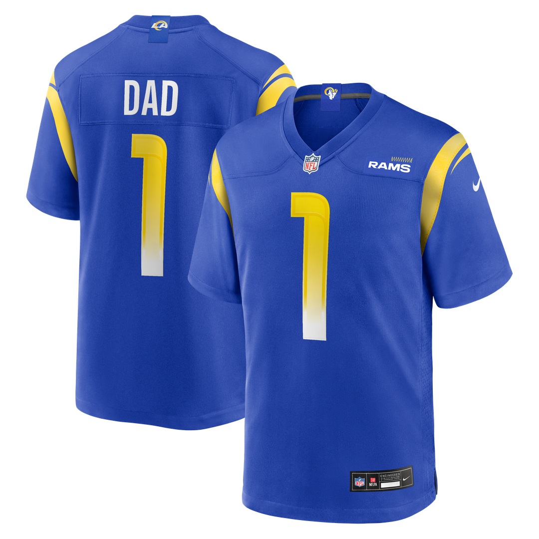 Number 1 Dad Los Angeles Rams Jersey - Royal
