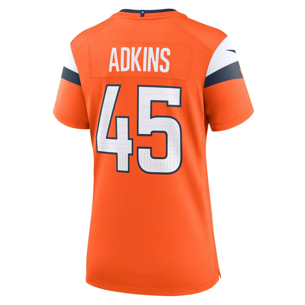 Nate Adkins Denver Broncos Women's Team Jersey - Orange