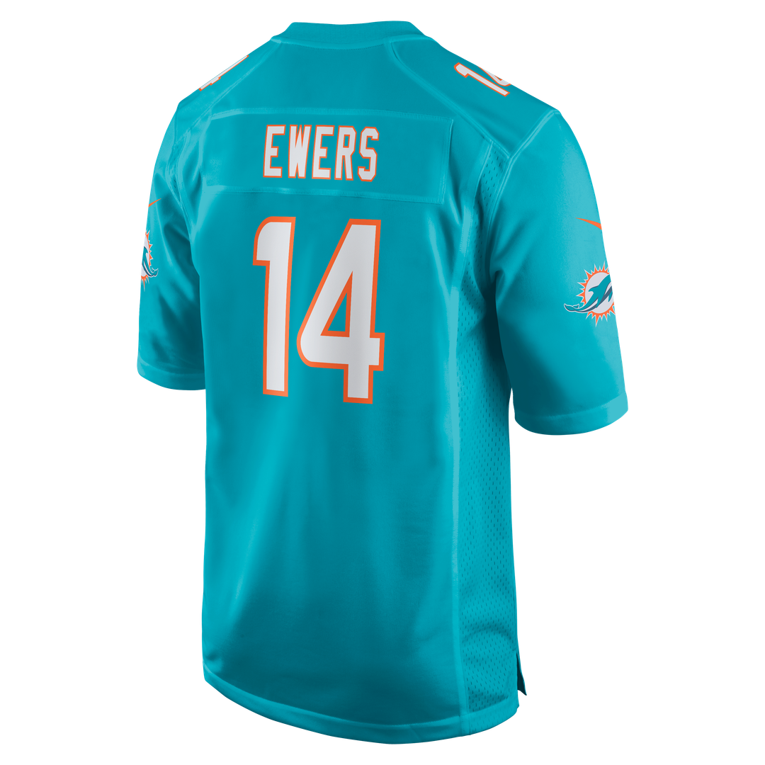 Quinn Ewers Miami Dolphins Team Jersey - Aqua