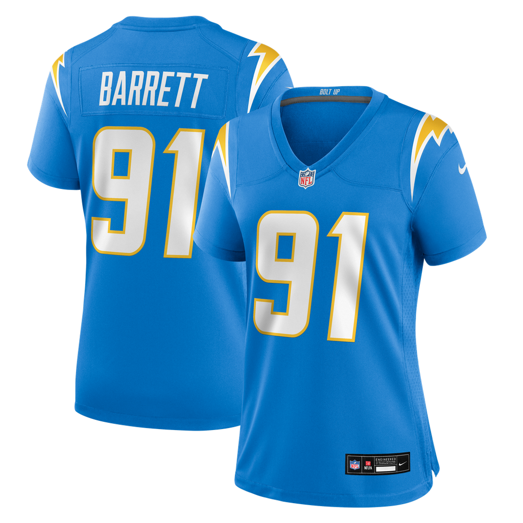 Nick Barrett Los Angeles Chargers Women's Team Jersey - Powder Blue