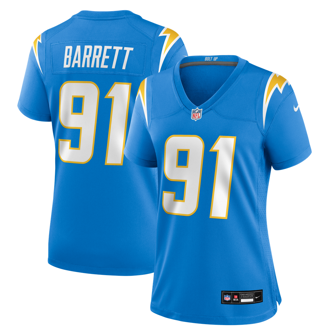 Nick Barrett Los Angeles Chargers Women's Team Jersey - Powder Blue