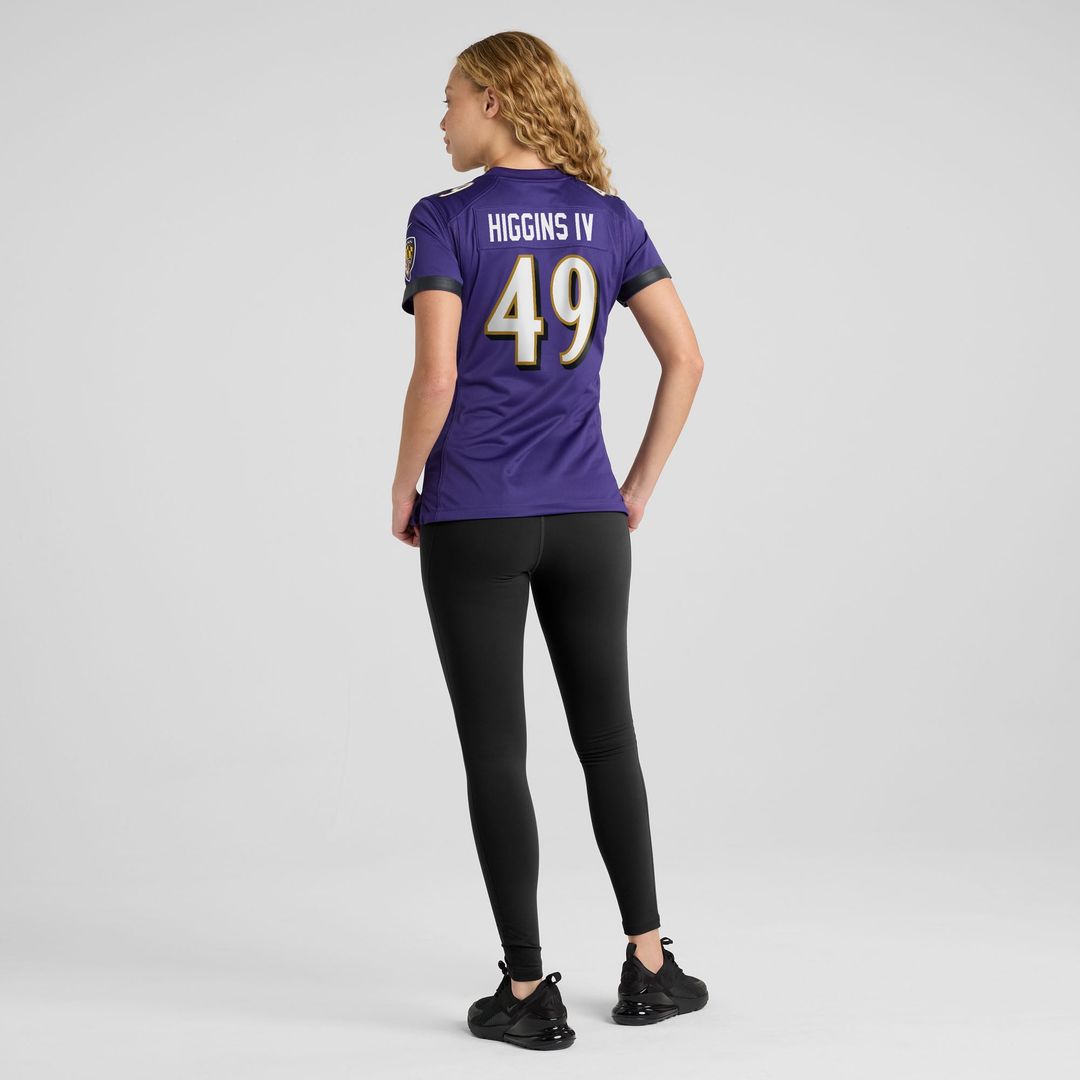 Jay Higgins IV Baltimore Ravens Women's Team Jersey - Purple
