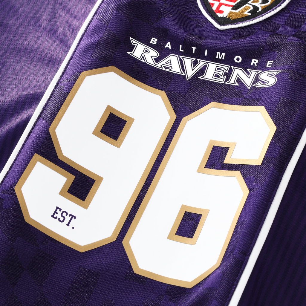 Baltimore Ravens Youth Football x Football Collared Fan Top - Purple