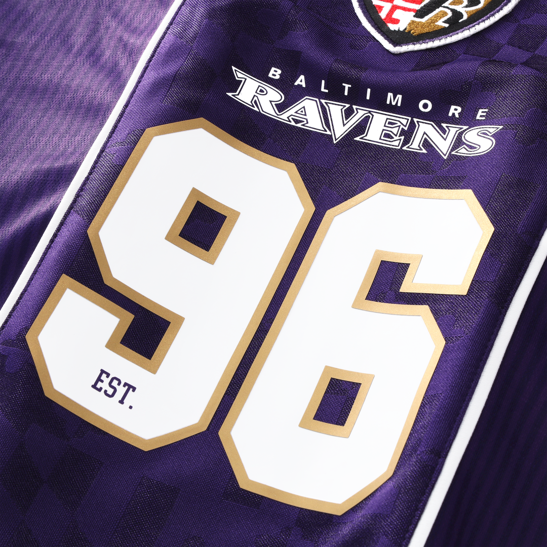 Baltimore Ravens Youth Football x Football Collared Fan Top - Purple