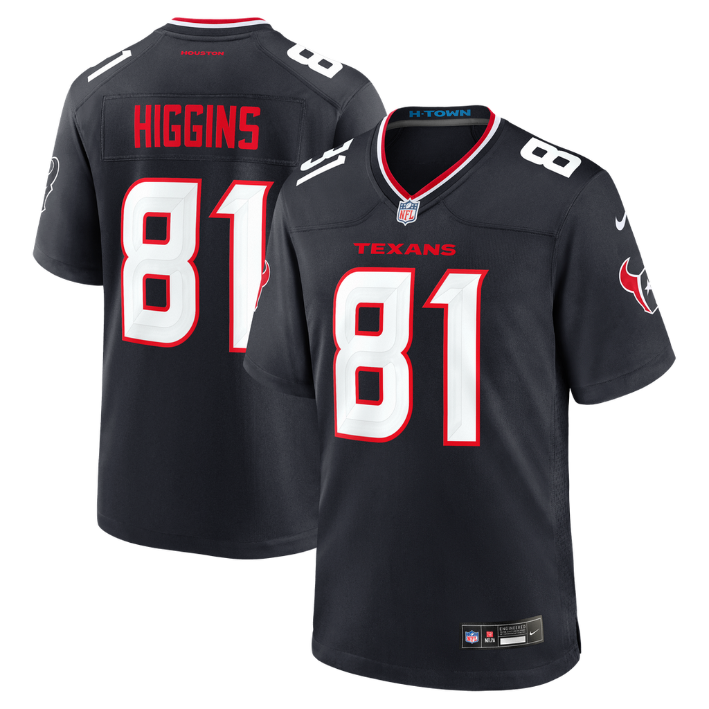 Jayden Higgins Houston Texans Jersey - Navy