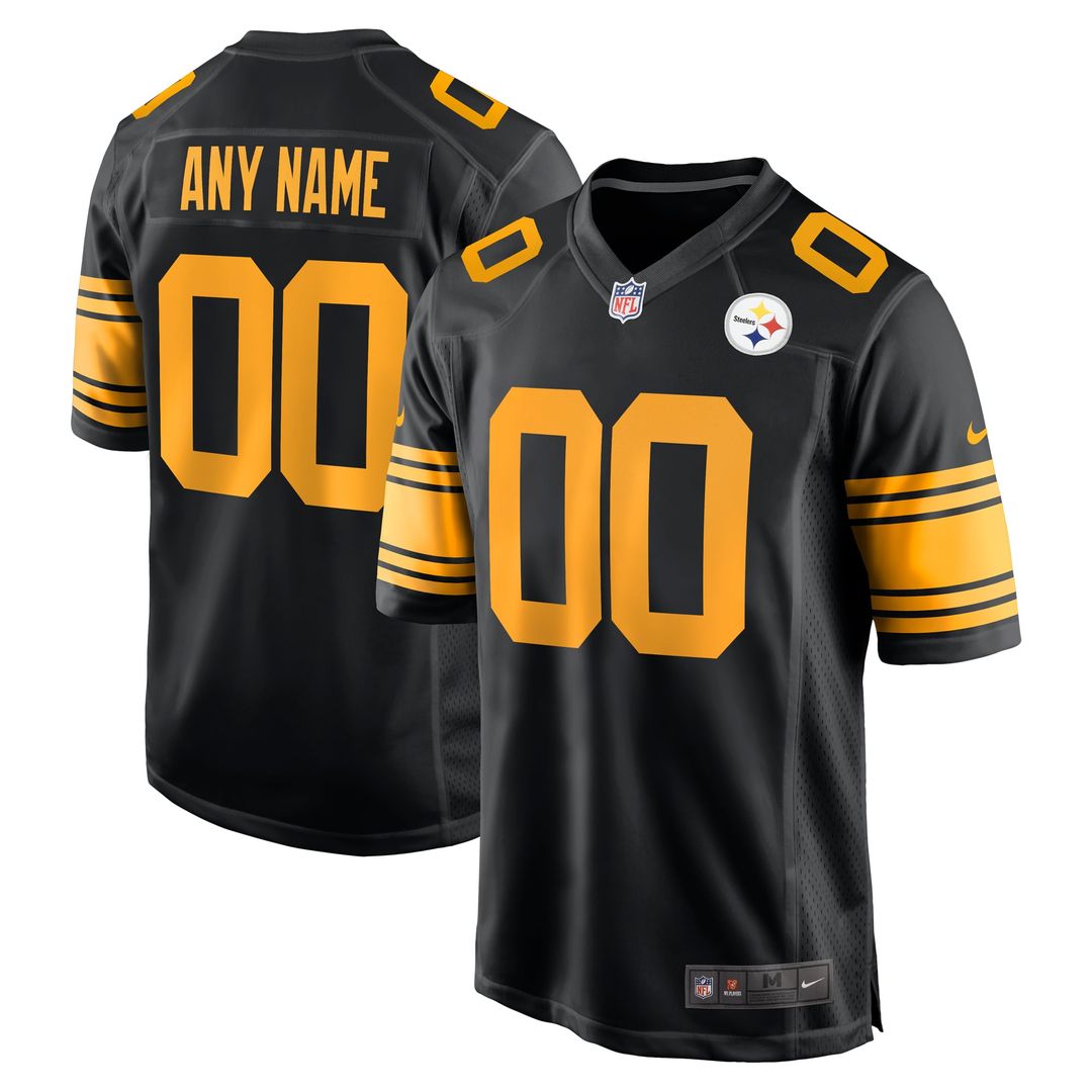Pittsburgh Steelers Alternate Custom Jersey - Black