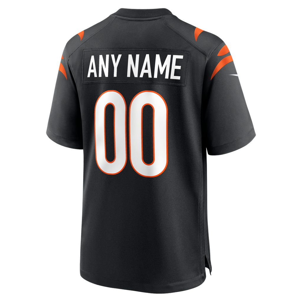 Cincinnati Bengals Game Custom Jersey - Black