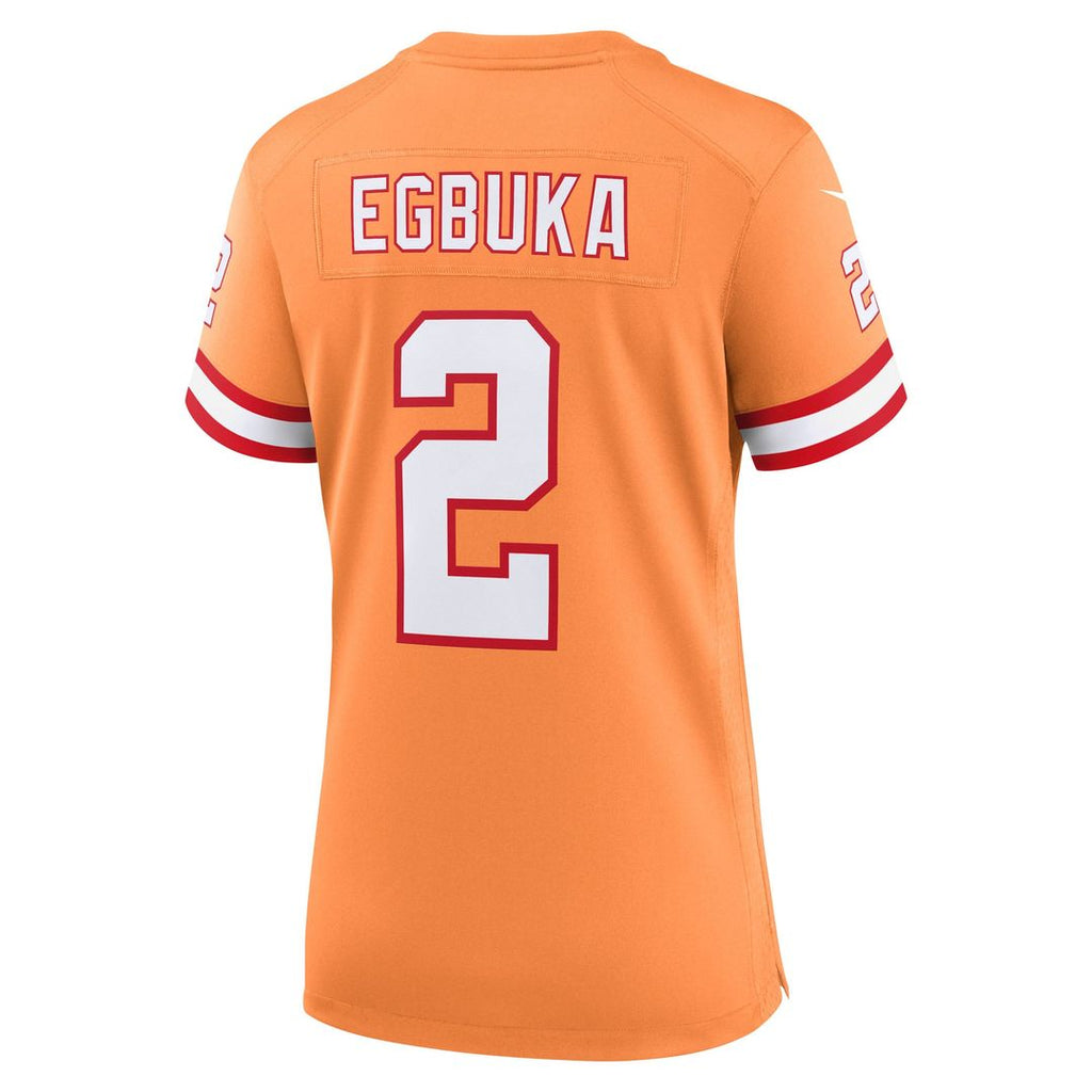 Emeka Egbuka Tampa Bay Buccaneers Women's Alternate 2 Jersey - Creamsicle