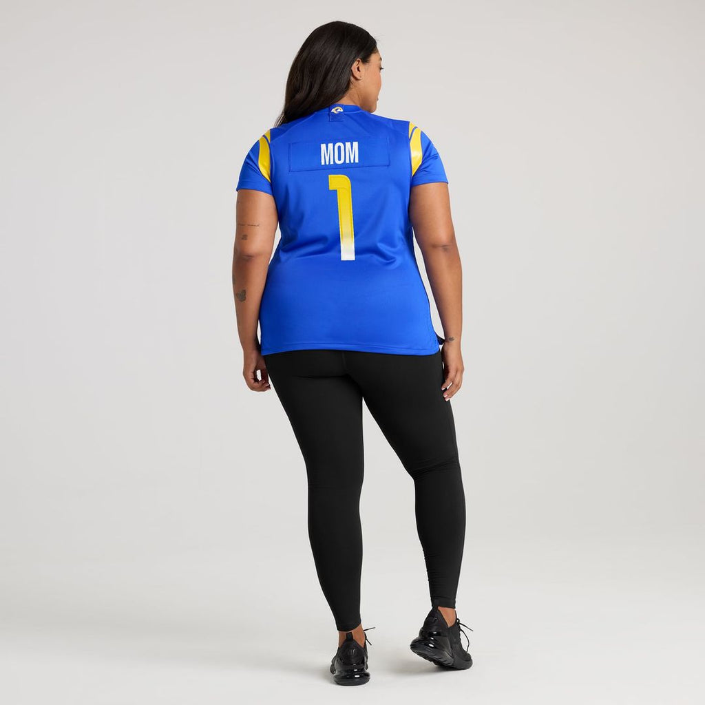 Number 1 Mom Los Angeles Rams Women's Jersey - Royal