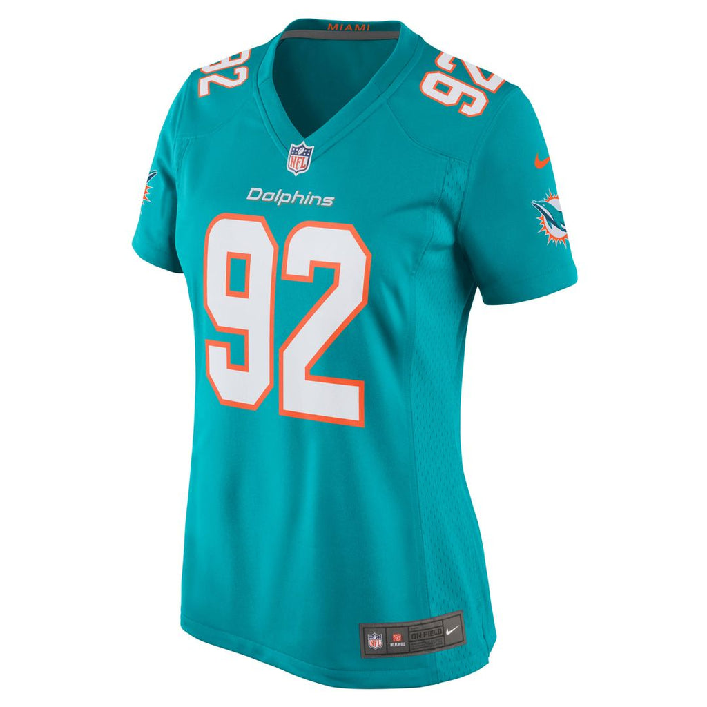 Zach Sieler Miami Dolphins Women's Jersey - Aqua