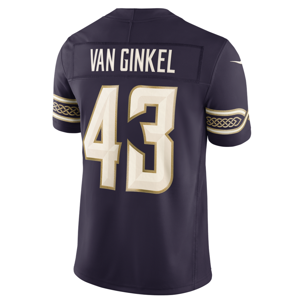 Andrew Van Ginkel Minnesota Vikings 2026 Rivalries Collection Stitched Jersey - Purple
