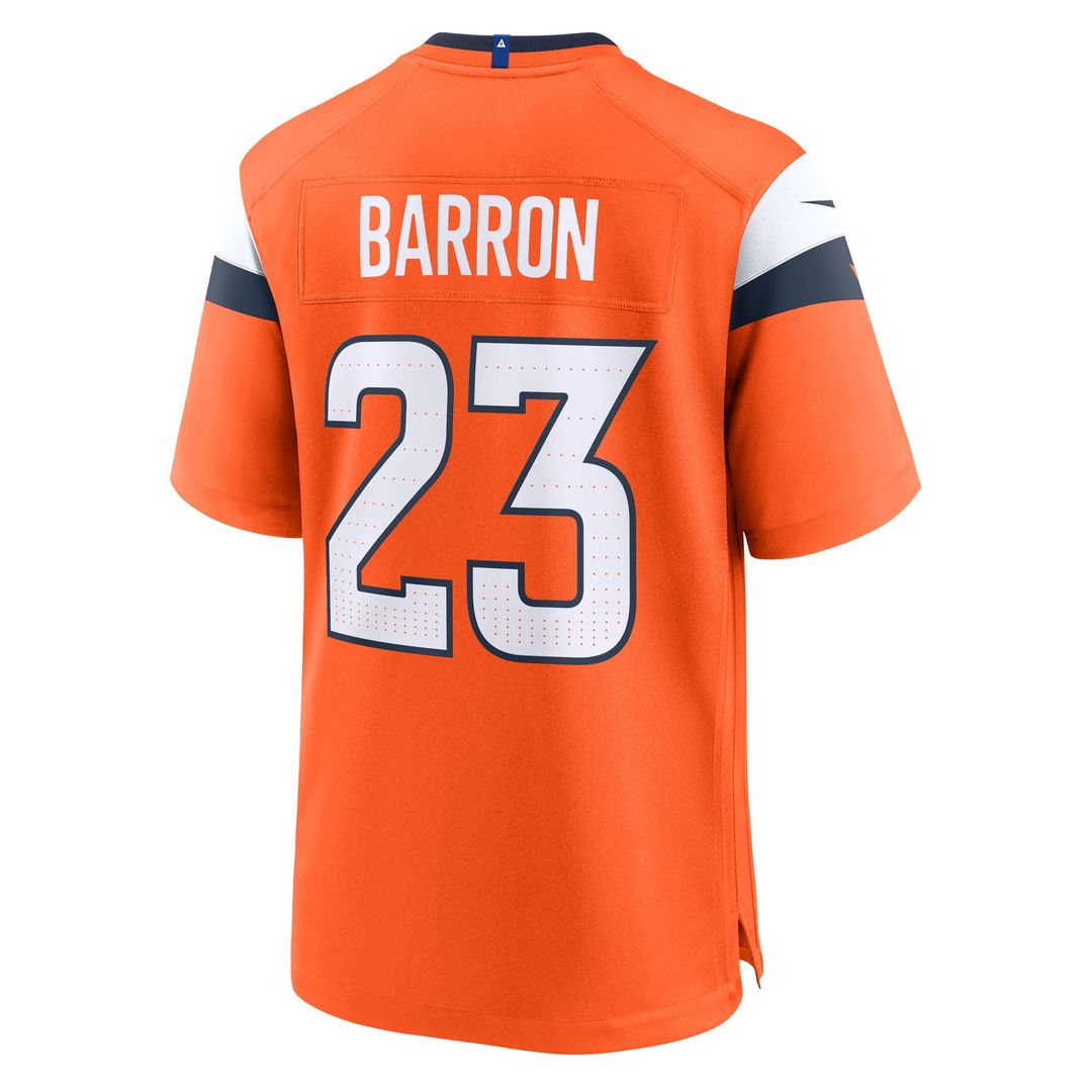 Jahdae Barron Denver Broncos Team Jersey - Orange