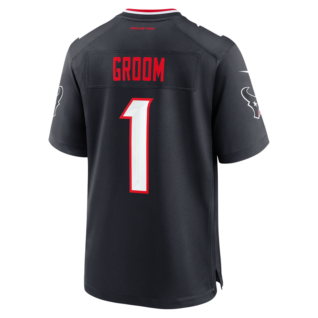 Number 1 Groom Houston Texans Jersey - Navy