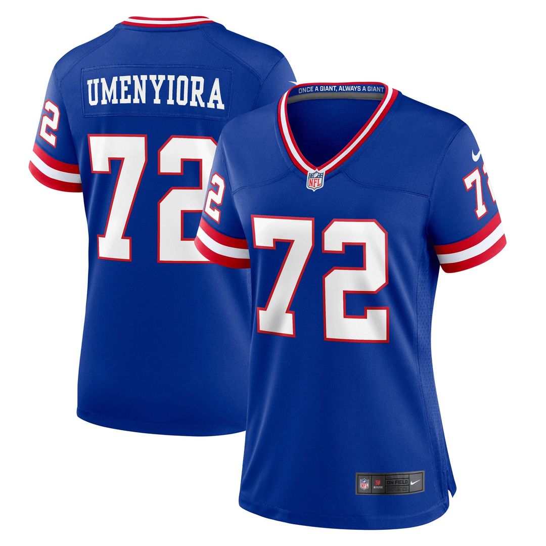 Osi Umenyiora New York Giants Women's Classic Retired Player Jersey - Royal