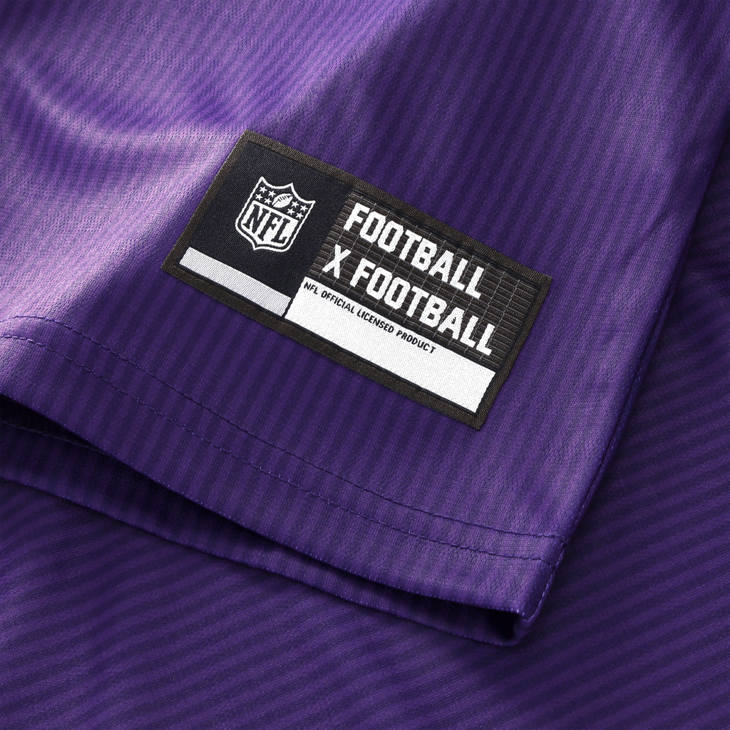 Baltimore Ravens Youth Football x Football Collared Fan Top - Purple
