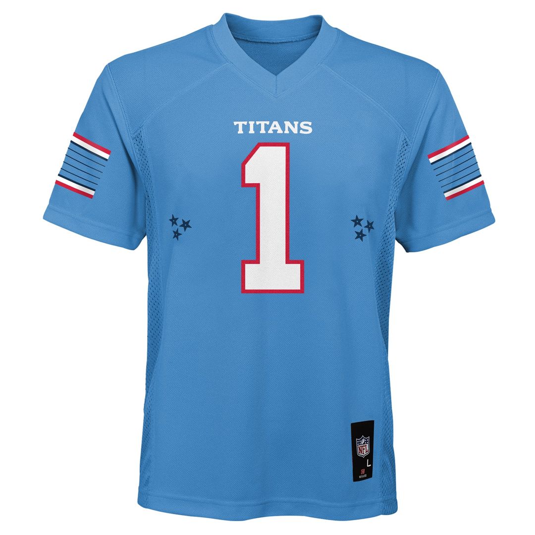 Cameron Ward Tennessee Titans Youth Team Jersey - Light Blue