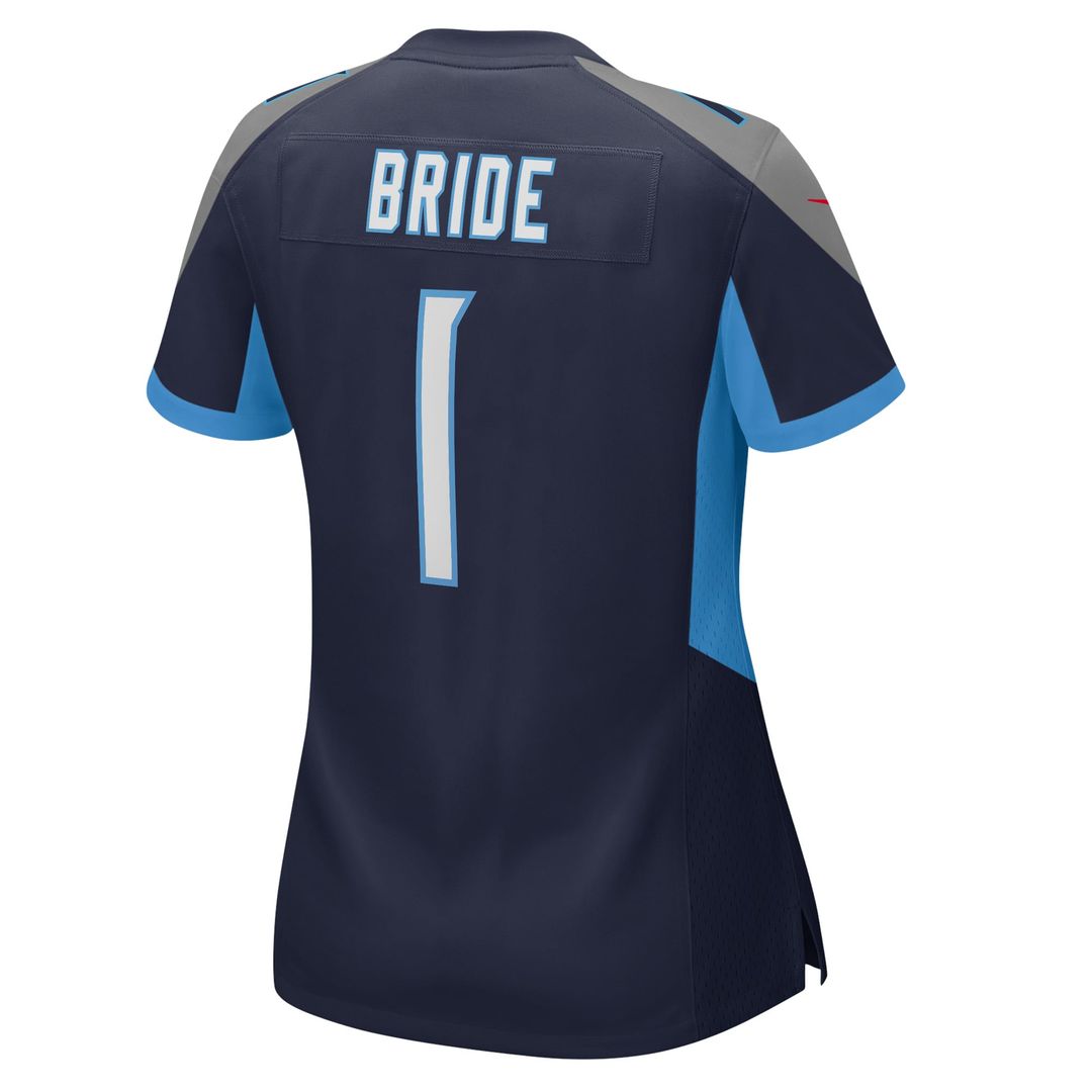 Number 1 Bride Tennessee Titans Women's Jersey - Navy