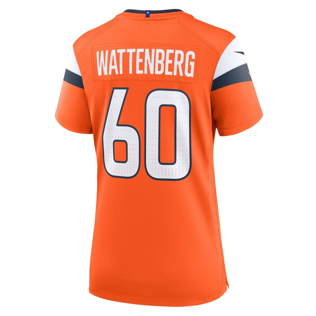 Luke Wattenberg Denver Broncos Women's Team Jersey - Orange