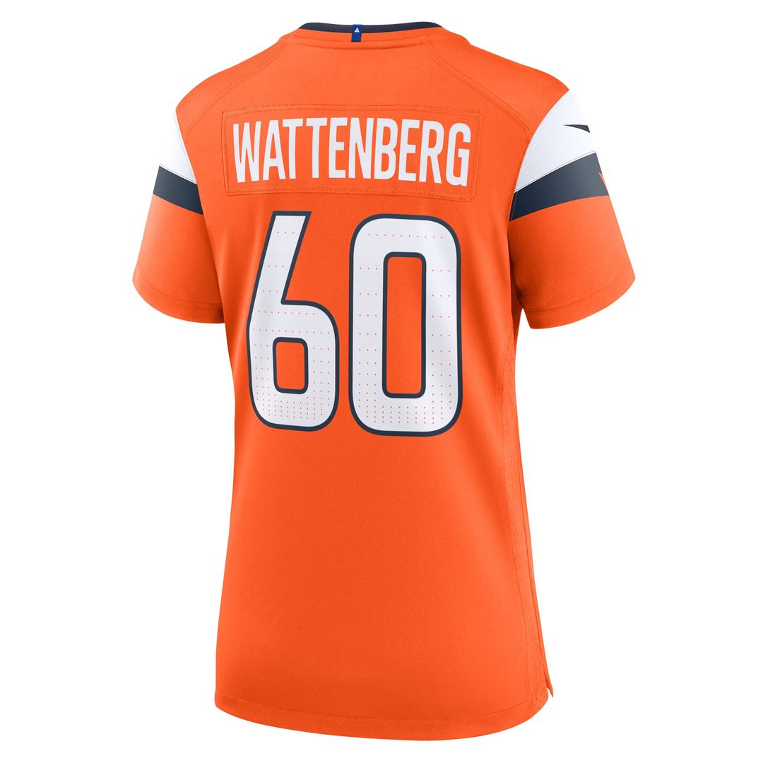 Luke Wattenberg Denver Broncos Women's Team Jersey - Orange