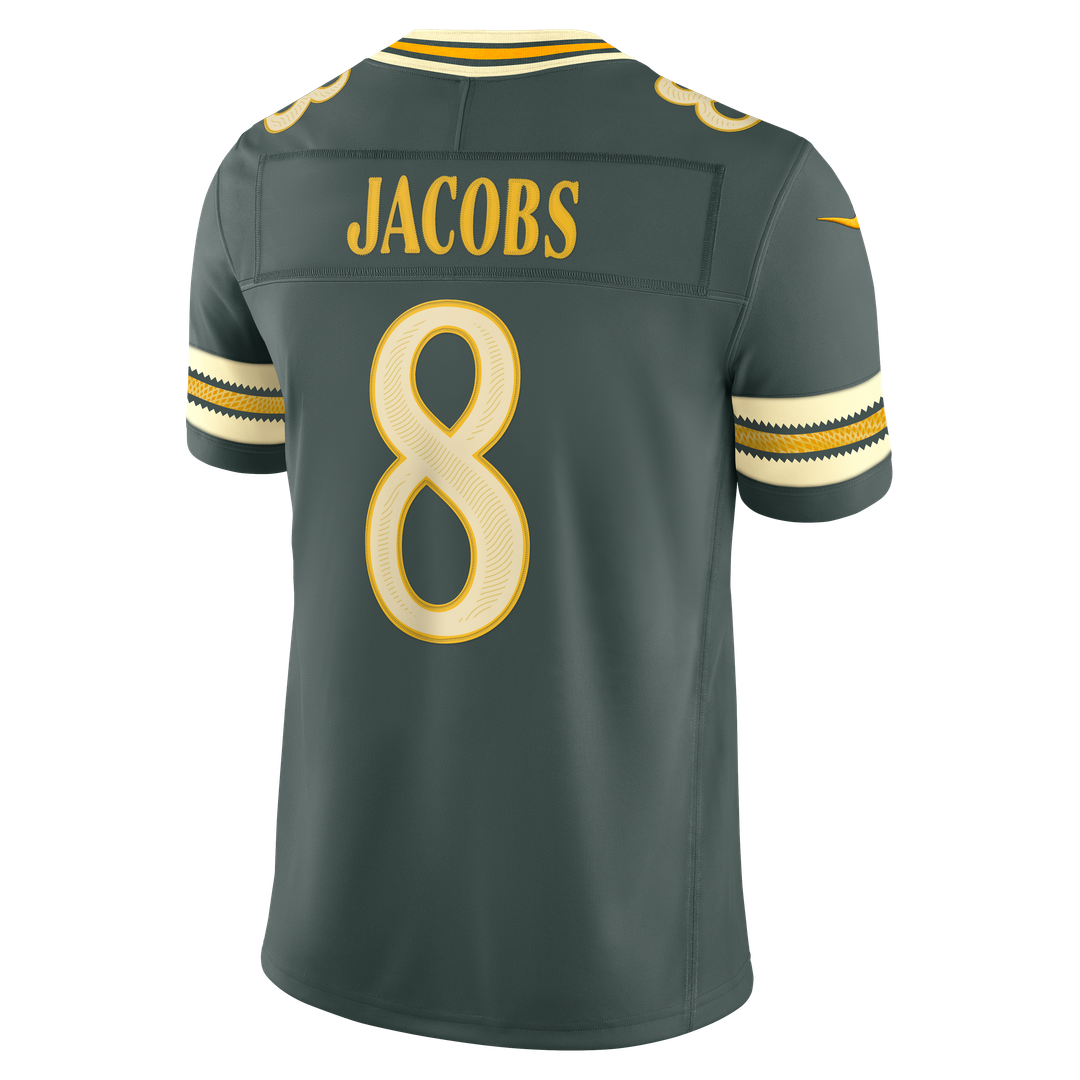 Josh Jacobs Green Bay Packers 2026 Rivalries Collection Stitched Jersey - Green