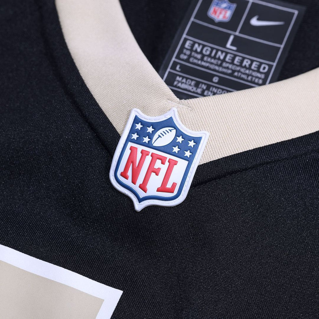 Steve Gleason New Orleans Saints Game Retired Player Jersey - Black