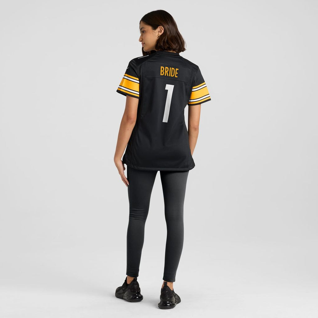 Number 1 Bride Pittsburgh Steelers Women's Jersey - Black