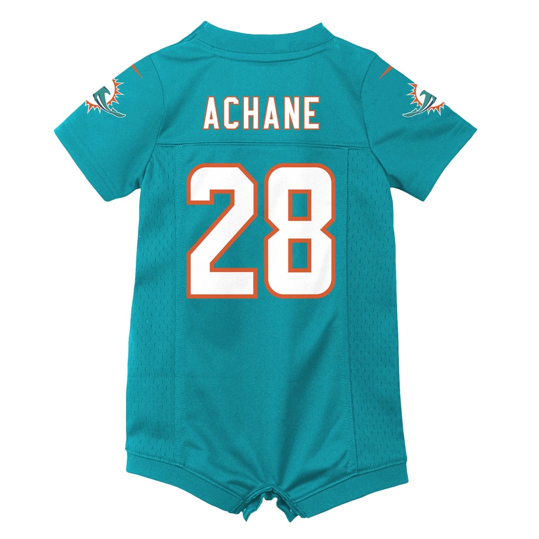 De’Von Achane Miami Dolphins Newborn Romper Jersey - Aqua