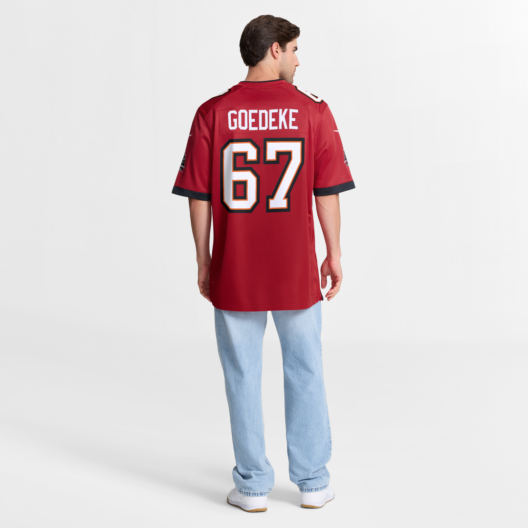 Luke Goedeke Tampa Bay Buccaneers Jersey - Red