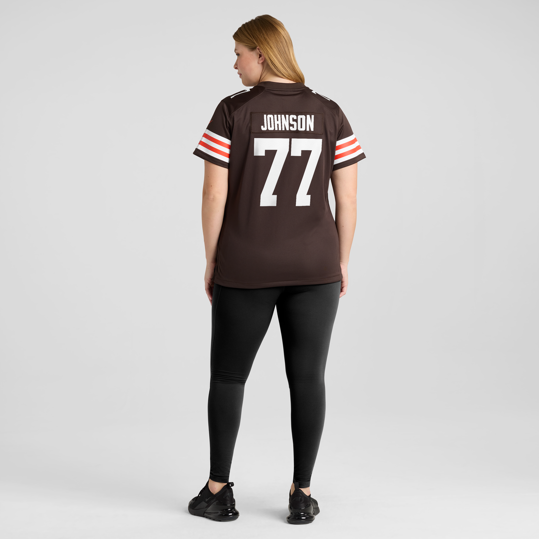 Zion Johnson Cleveland Browns Women's Team Jersey - Brown