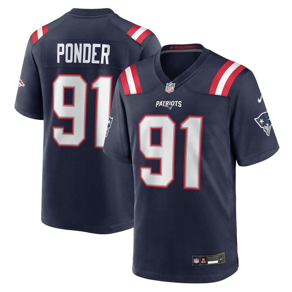 Elijah Ponder New England Patriots Team Jersey - Navy